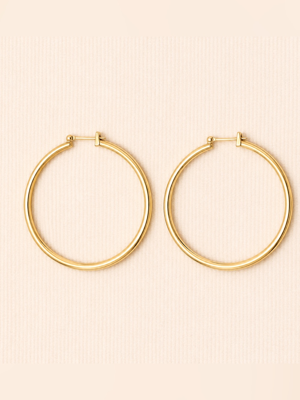 Large Classic Gold Hoop Earrings - Women Jewelry